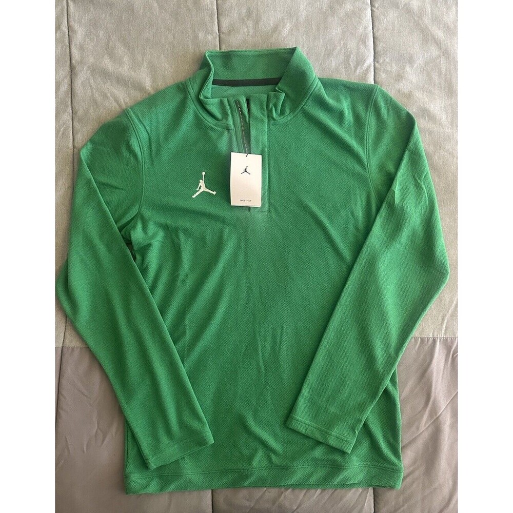 Jordan TEAM Men’s Small  Dri-FIT Half-Zip Athletic Top Green DQ7913-377 NWT